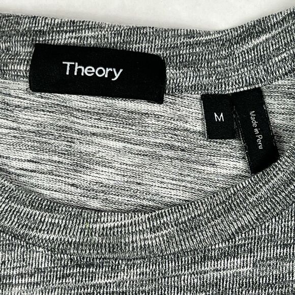 Theory Claey O Gray Lounge Slub Crew Neck Short Sleeve Tee Men’s Medium - Picture 5 of 7